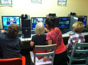 Laurel Tree students enjoying their new computer lab