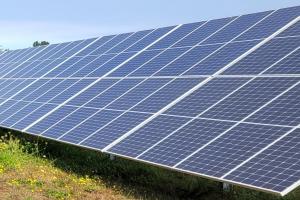 Solar panels after installation at the Redwood Coast Airport Microgrid Project