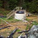 Upgraded sediment control structures at the landfill toe, January 2009