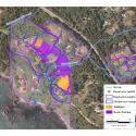 Stormwater catchments, outfalls, and surface characteristics of developed areas of the Trinidad Rancheria.