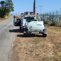 Water truck getting ready to deploy on an as needed basis to control wind erosion and fugitive dust (July 30, 2021)