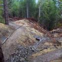 After: The stream crossing  has been excavated while retaining a low-impact trail corridor