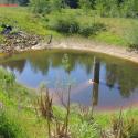 April 2009, sediment retention basin after repair and upgrade